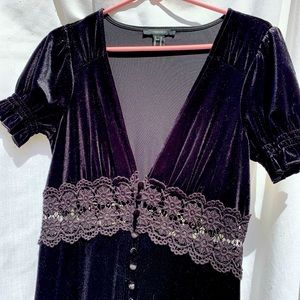 Medium black velvet dress from Forever 21